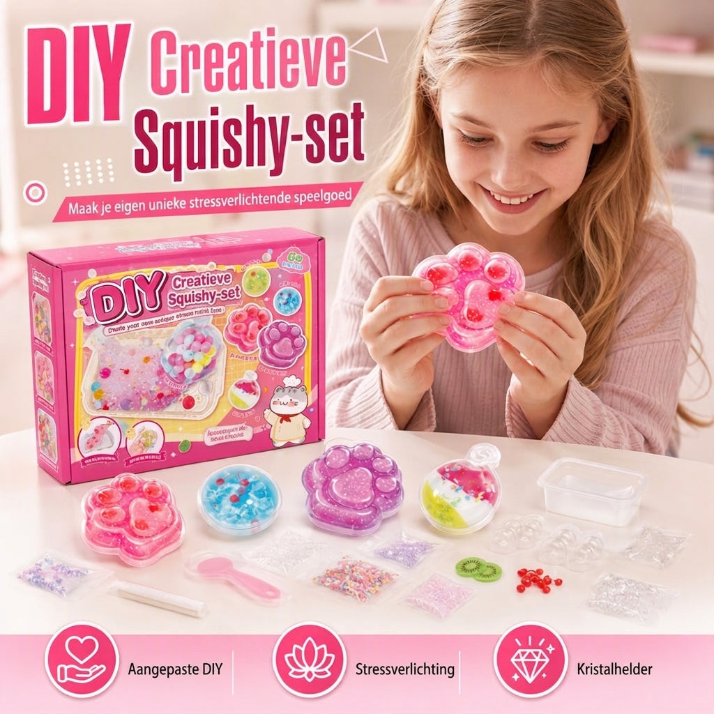 KnijpLab doe-het-zelf squishy set compleet in doos
