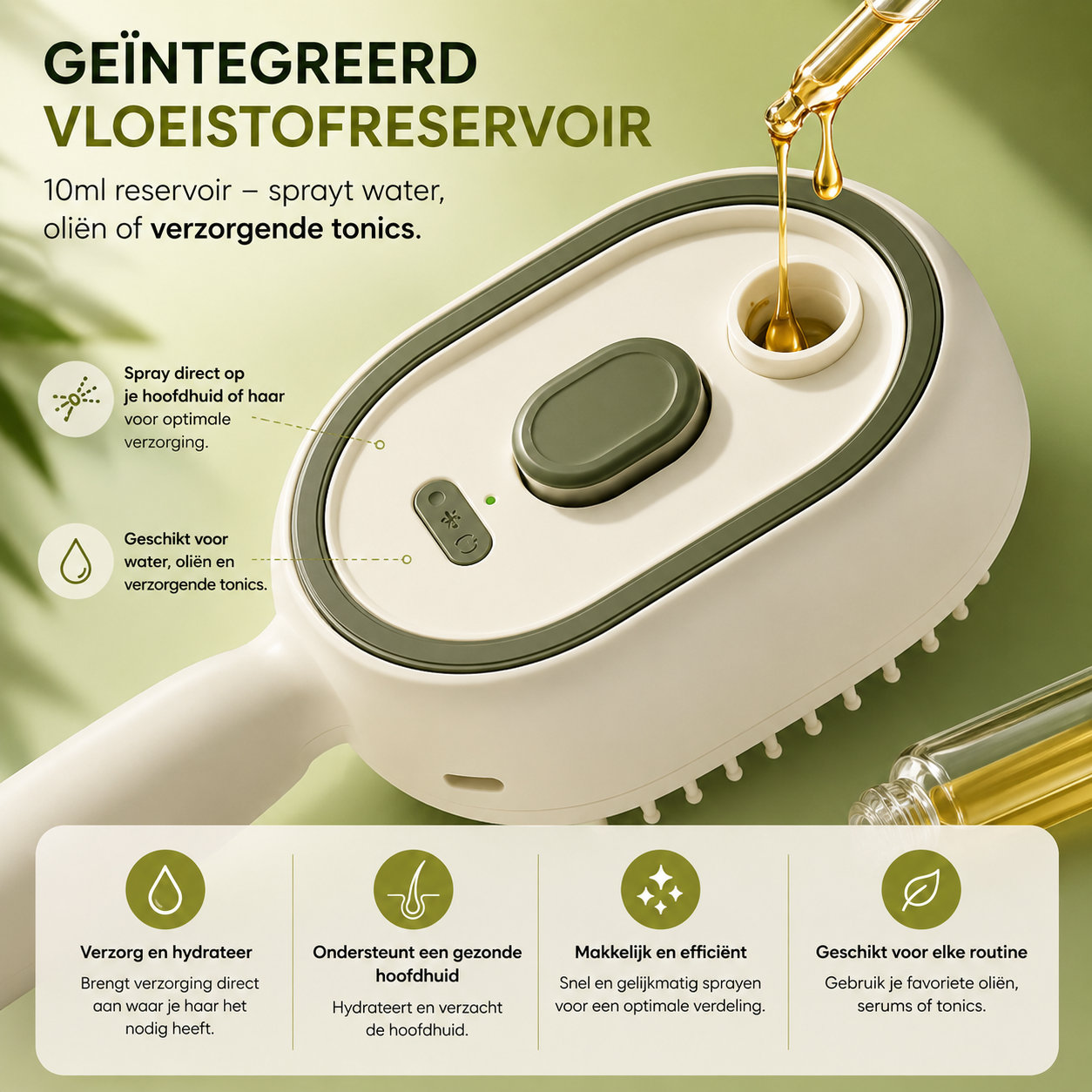 HairMist Pro™ | Elektrische Spray- & Massage Haarborstel