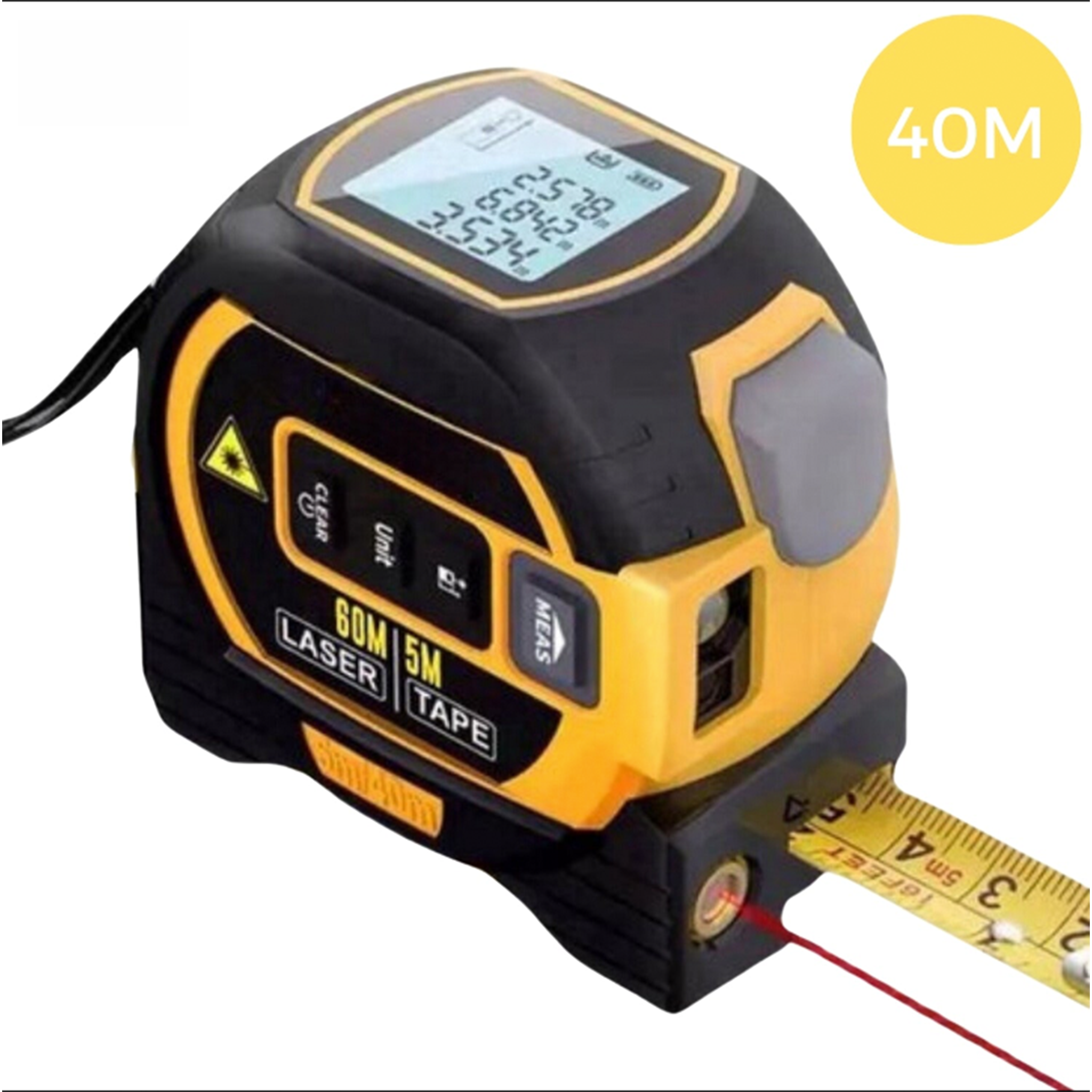 ProMeasure™ Digitale Laser Rolmaat 3-in-1 - 40 of 60m Bereik!