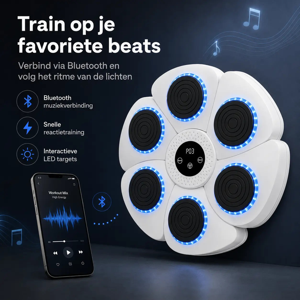 BoxProโข Smart Muziek Boksmachine โ Interactief Boksen voor Thuis