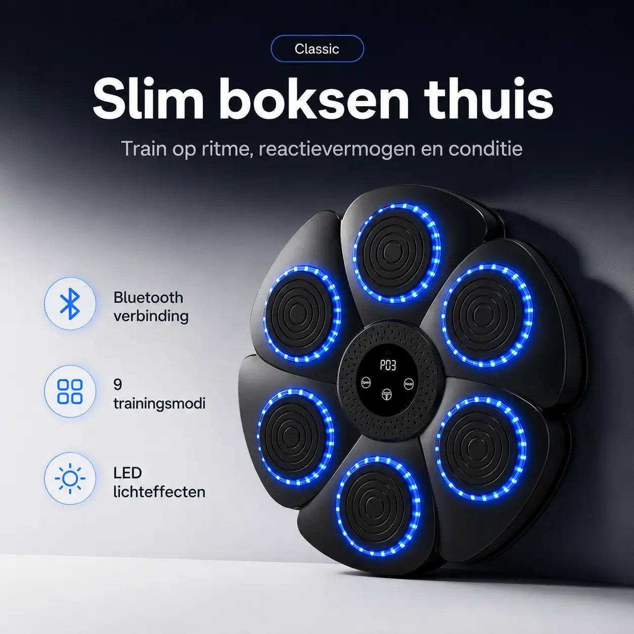 BoxProโข Smart Muziek Boksmachine โ Interactief Boksen voor Thuis