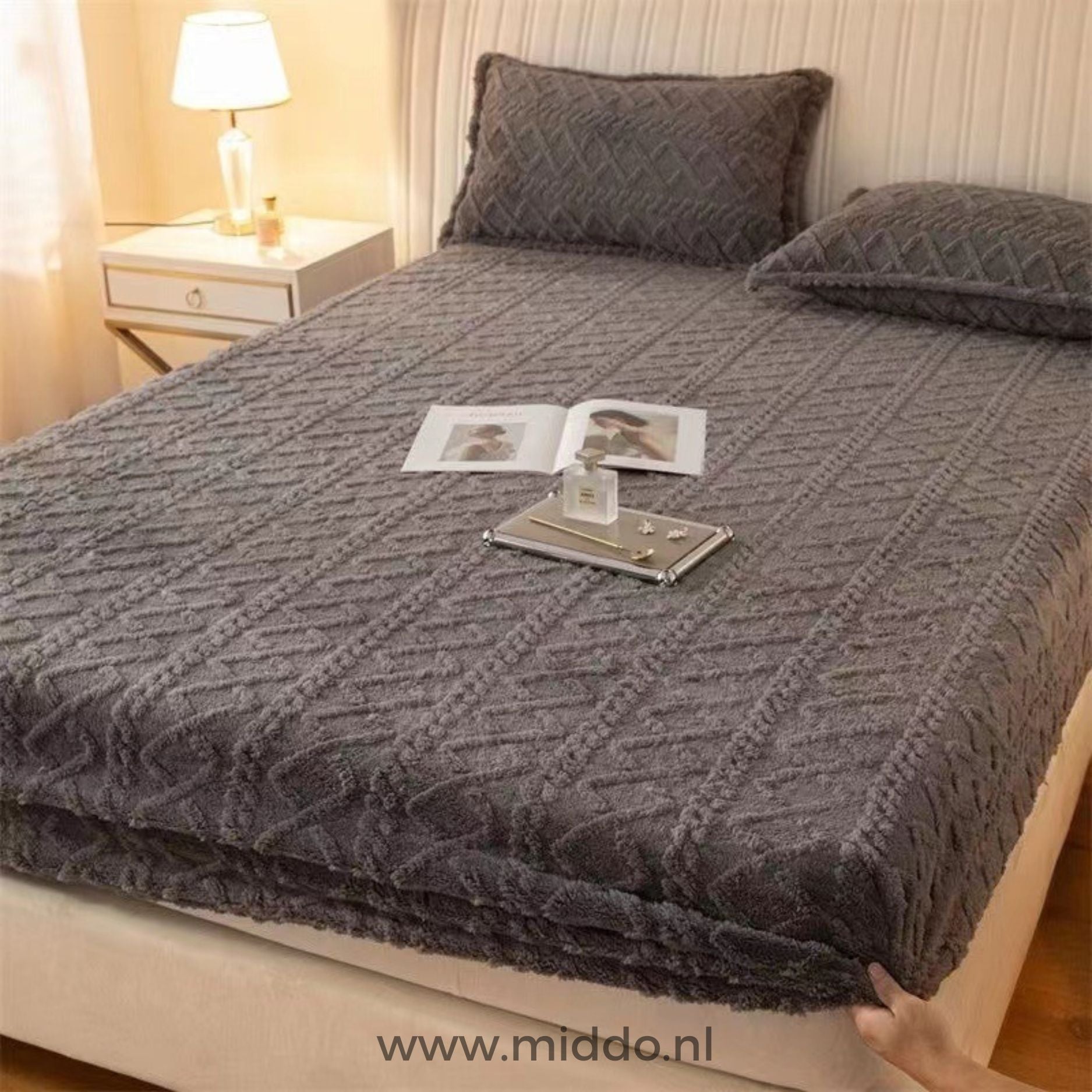 Fleece Hoeslaken + Gratis Kussenslopen | Super Comfortabel en Zacht!