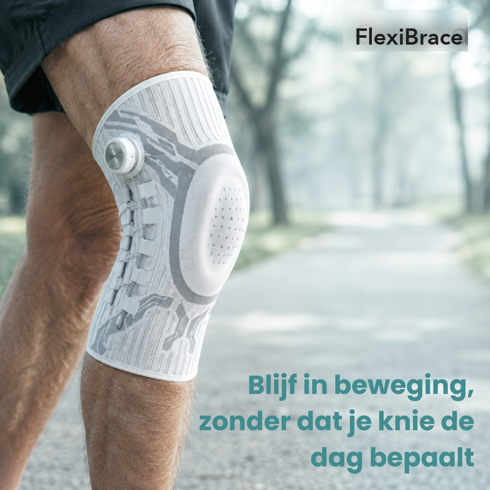 FlexiBrace kniebrace tijdens het wandelen