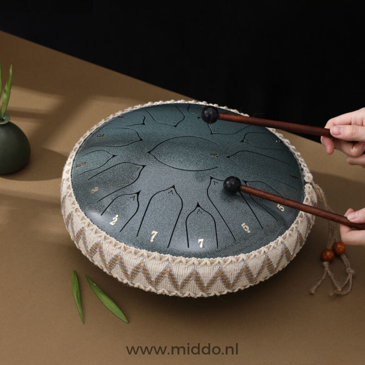 Harmonii KlankOase™ Steel Tongue Drum – Magisch Klankschaalgeluid voor Rust, Meditatie & Creatieve Expressie