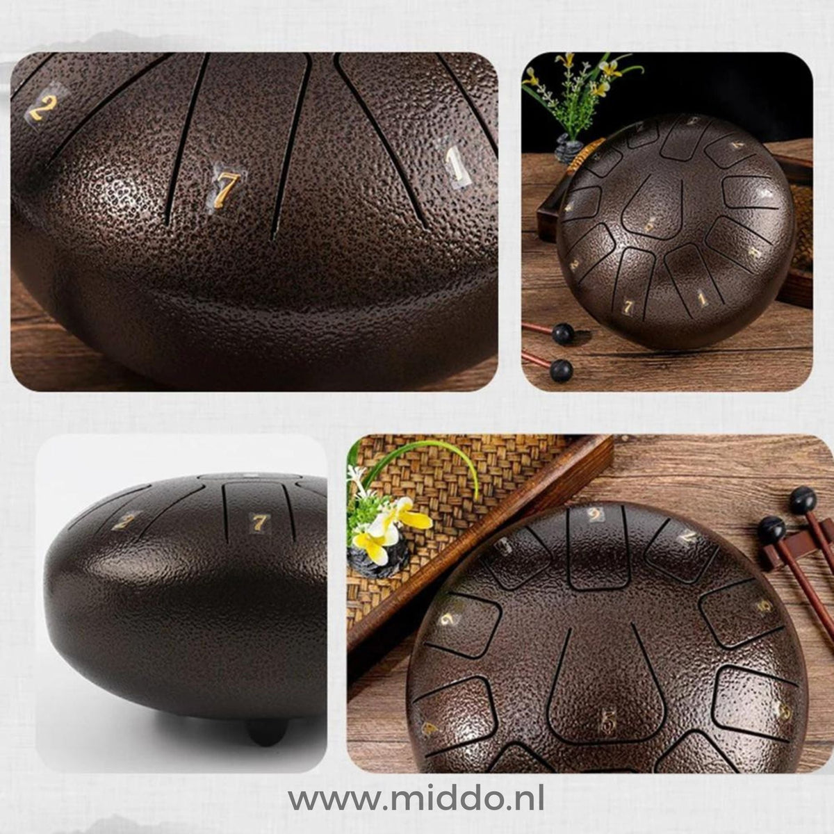 Harmonii KlankOase™ Steel Tongue Drum – Magisch Klankschaalgeluid voor Rust, Meditatie & Creatieve Expressie