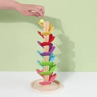 LearnPlay™ Ballenbaan Boom | Educatief Houten Speelgoed voor Kinderen