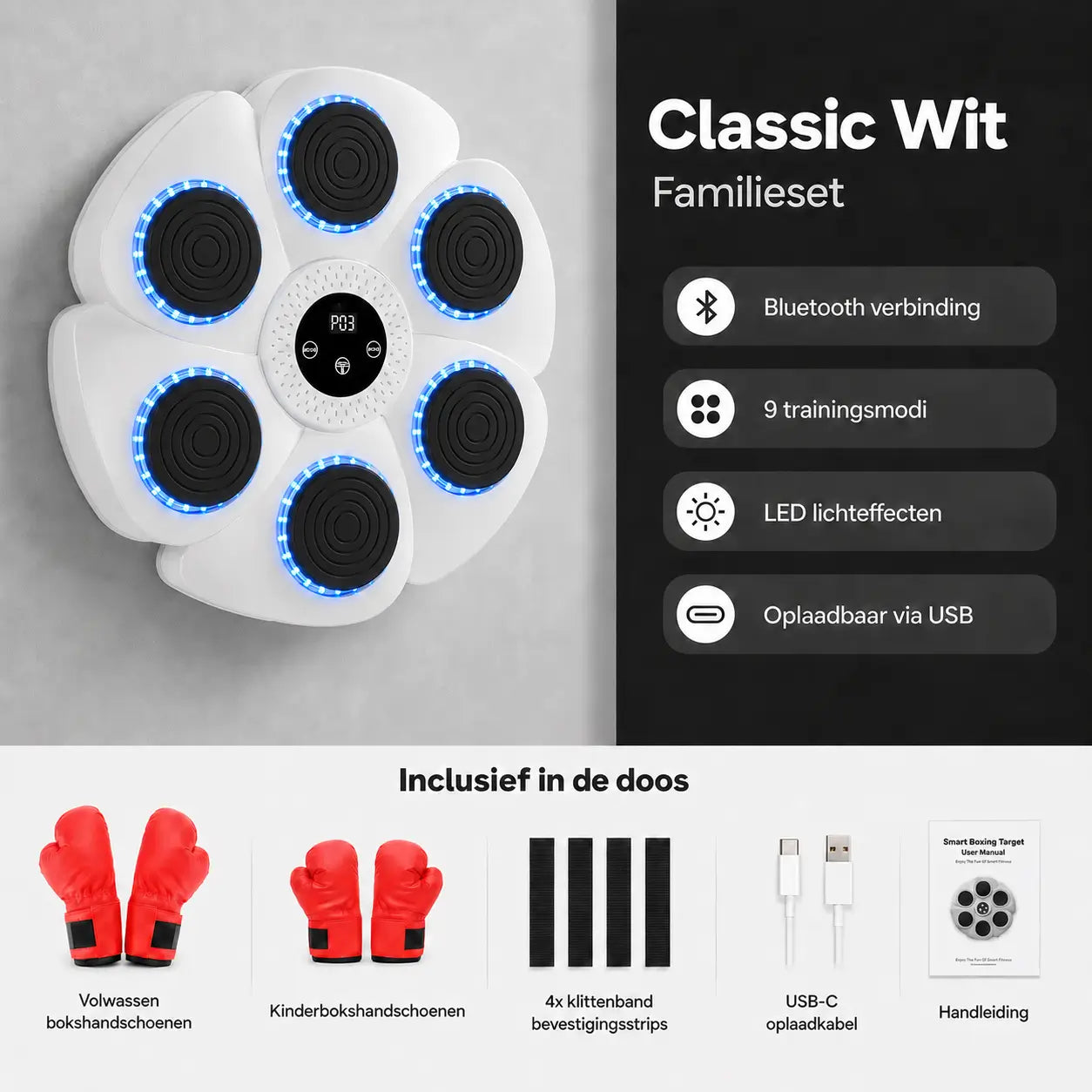 BoxProโข Smart Muziek Boksmachine โ Interactief Boksen voor Thuis