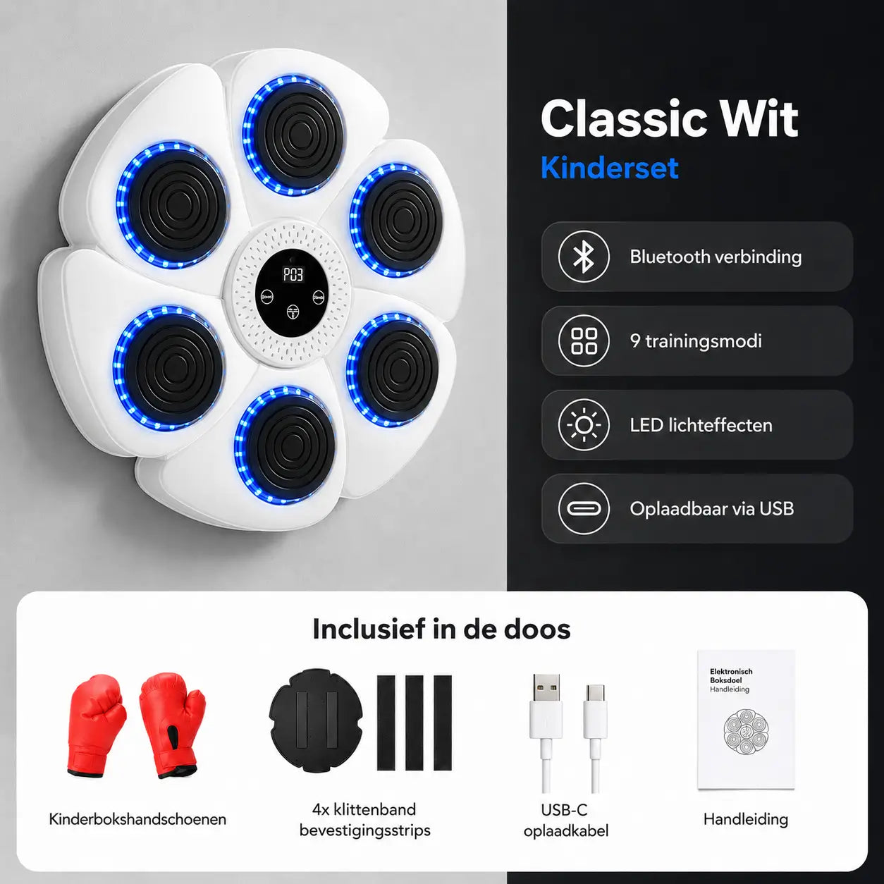 BoxProโข Smart Muziek Boksmachine โ Interactief Boksen voor Thuis