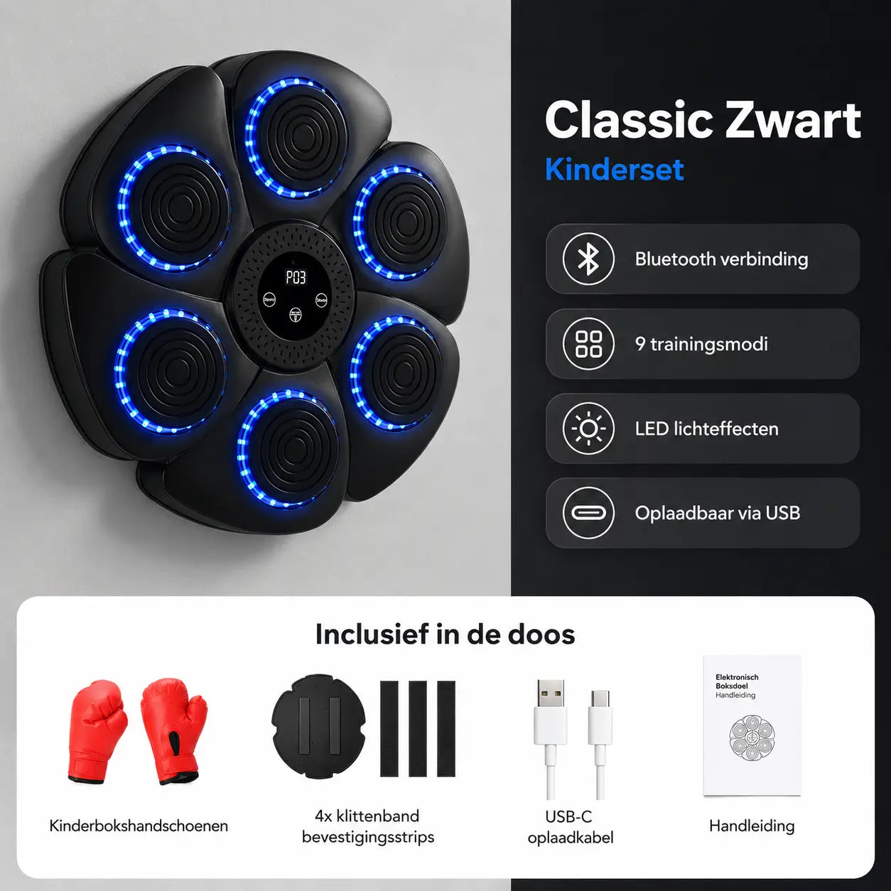 BoxProโข Smart Muziek Boksmachine โ Interactief Boksen voor Thuis