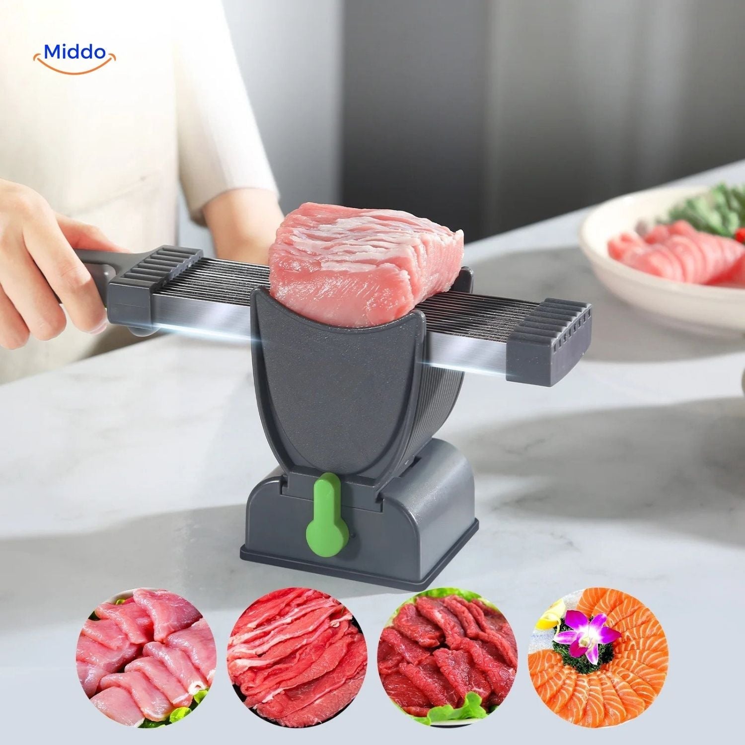 Slicora™ Vlees Snijset | Handmatig, Dunne Plakken & Multi-functie