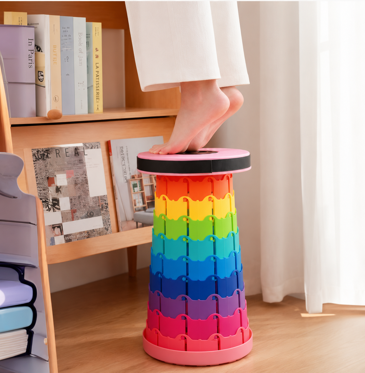 FlexiStool™ | Opvouwbare Verstelbare Kruk
