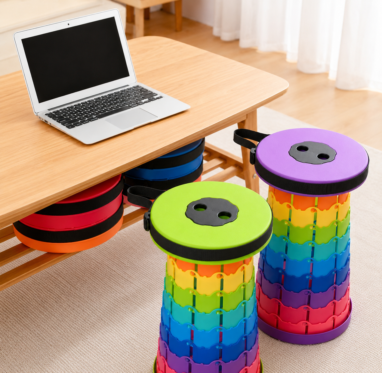 FlexiStool™ | Opvouwbare Verstelbare Kruk