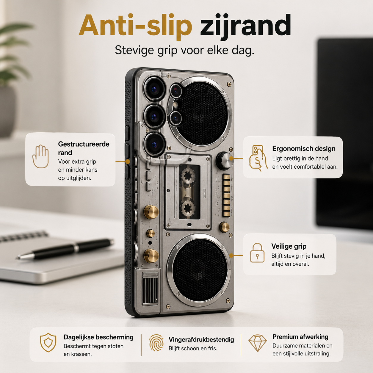 Retro Boombox Case™ | Maximale Valbescherming