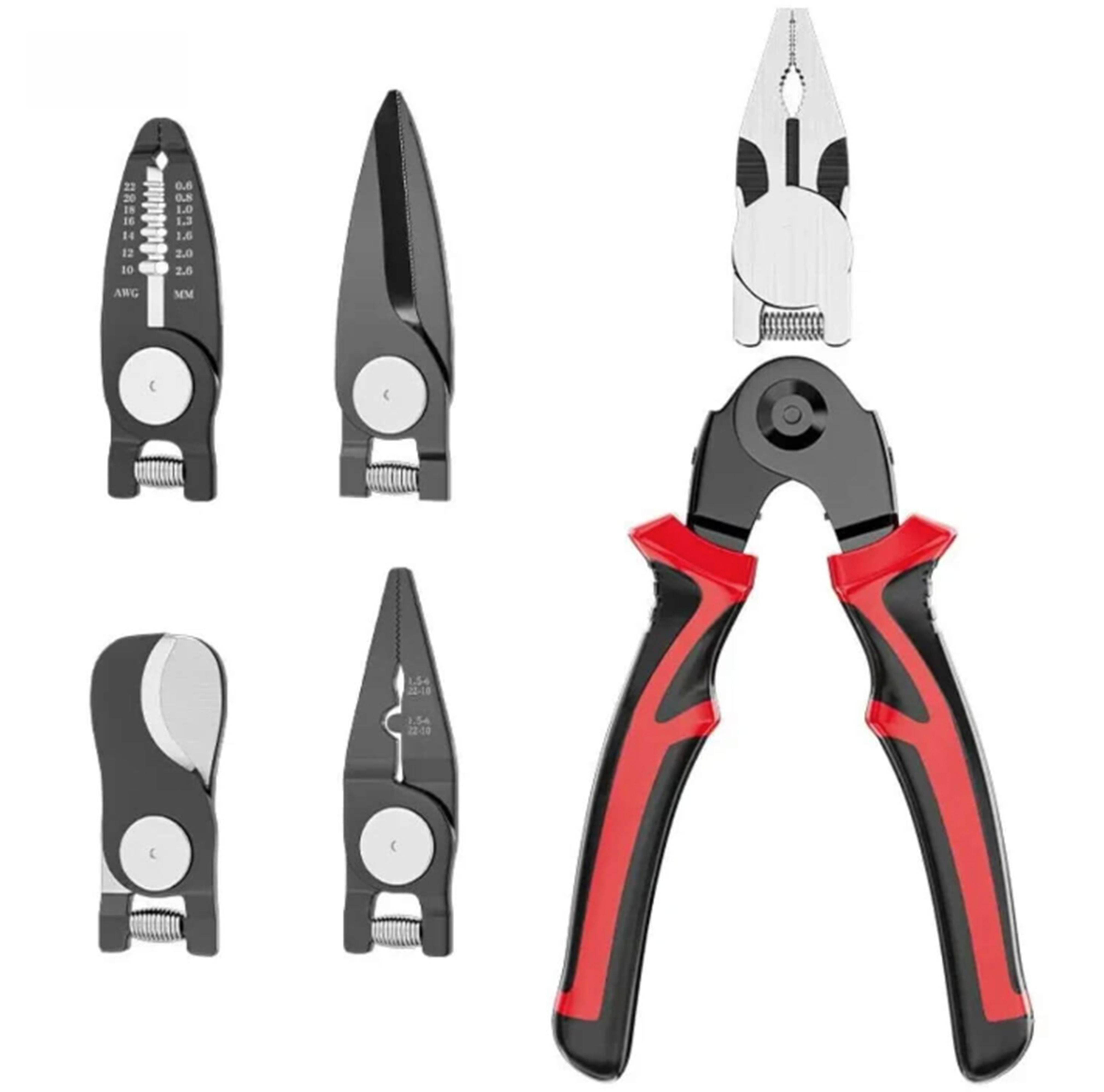 ProTool™ 6-in-1 | Multifunctionele Set – Tangen, Draadstripper, Steeksleutel!