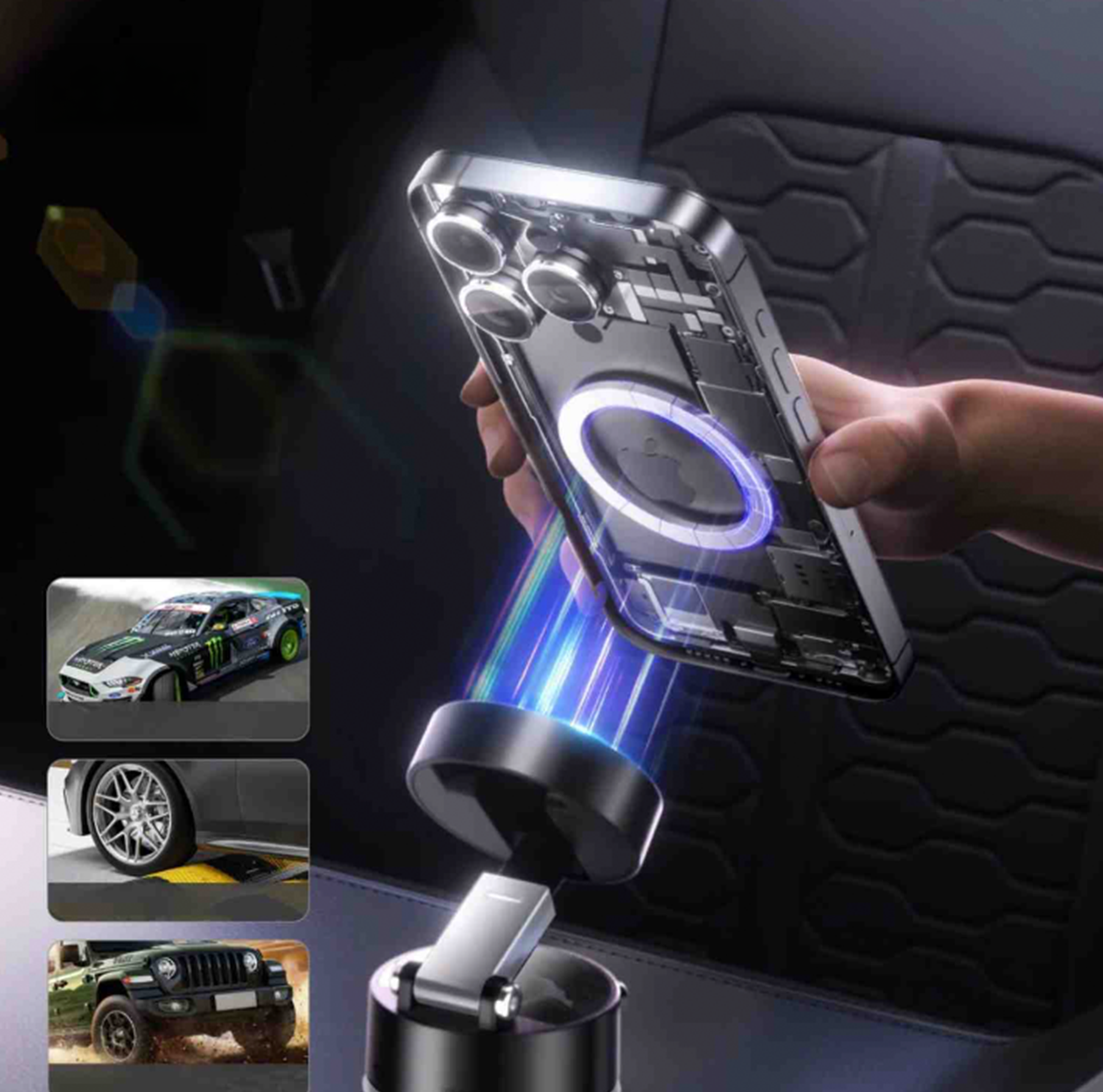 Magnetix™ Phone Houder | 360° Draaibaar met extra Sterke Grip