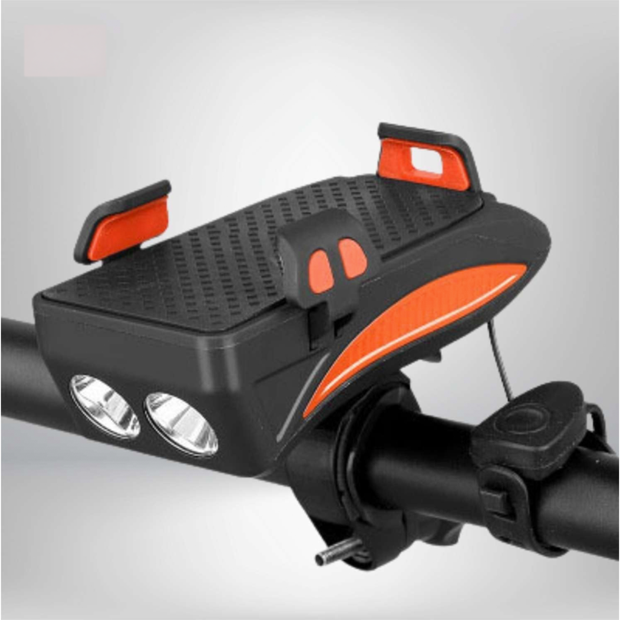 CycloMax™ Fietsgadget | Telefoonhouder, powerbank, licht & claxon