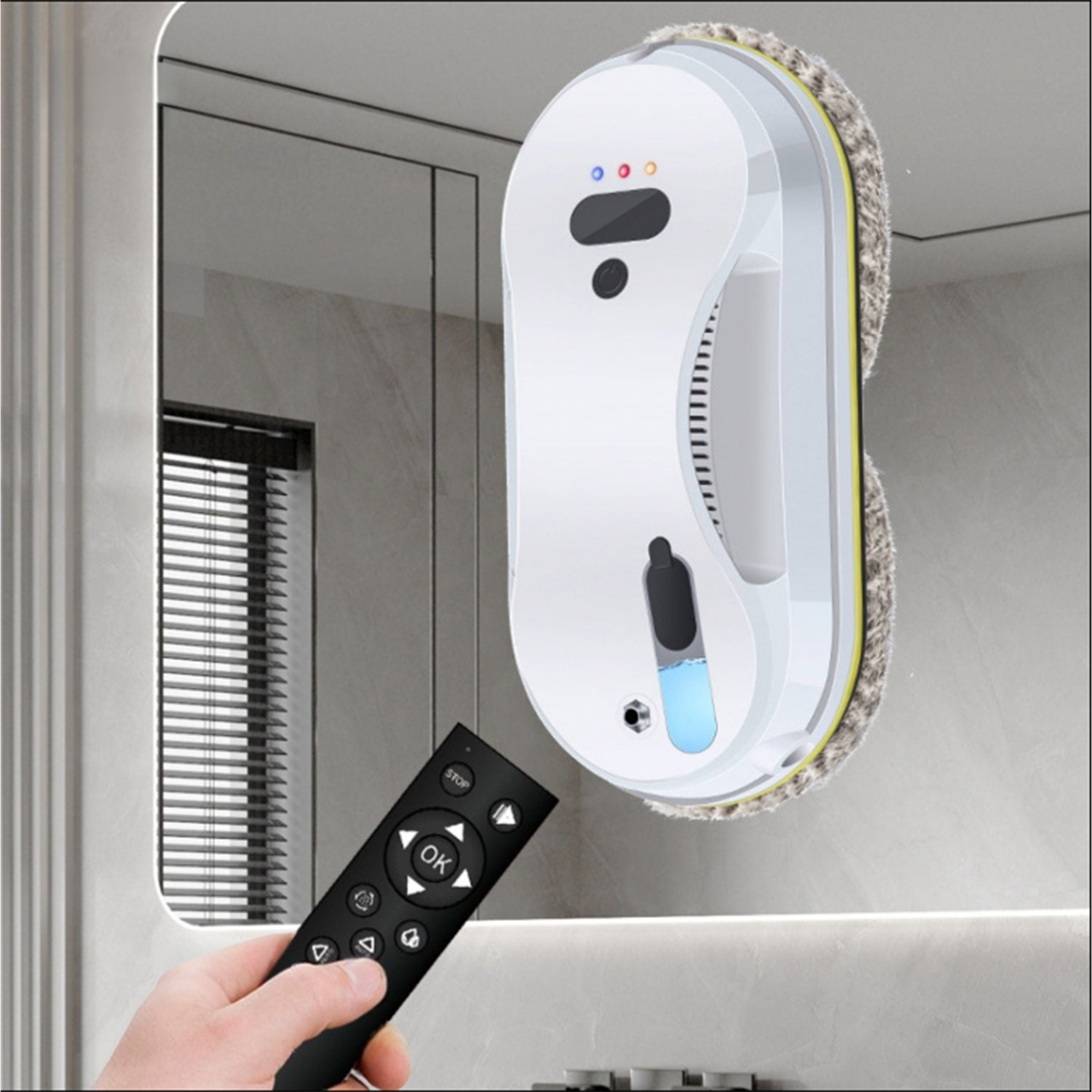 CleanSweep™ Ramenrobot | Automatische Reiniging met Sensoren & Water Spray of Losse Pads.