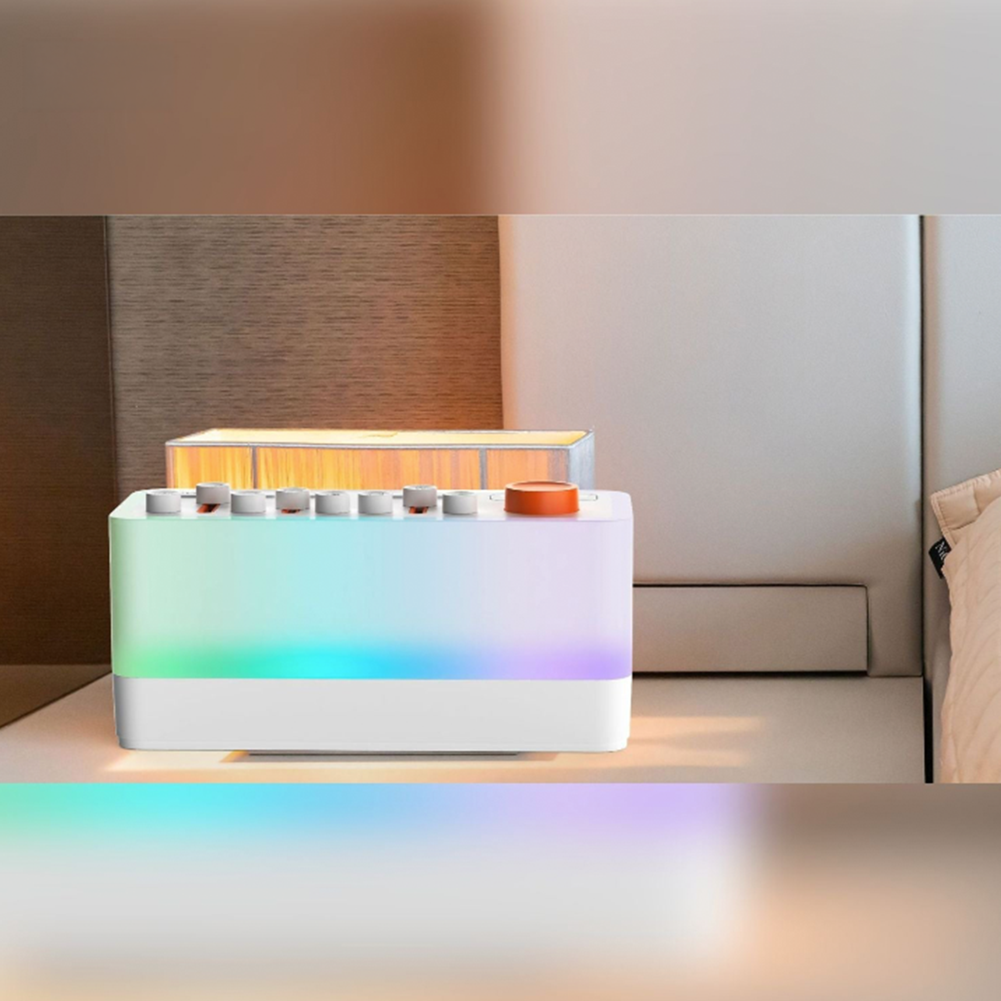 DreamGlow™ Speaker | Slaaphulp, RGB Nachtlamp & Bluetooth Geluid