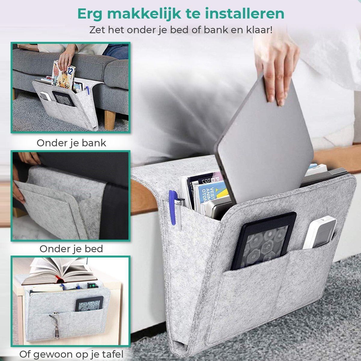BedCaddy™ Organizer voor Bed en Bank | Houd Je Spullen Binnen Handbereik