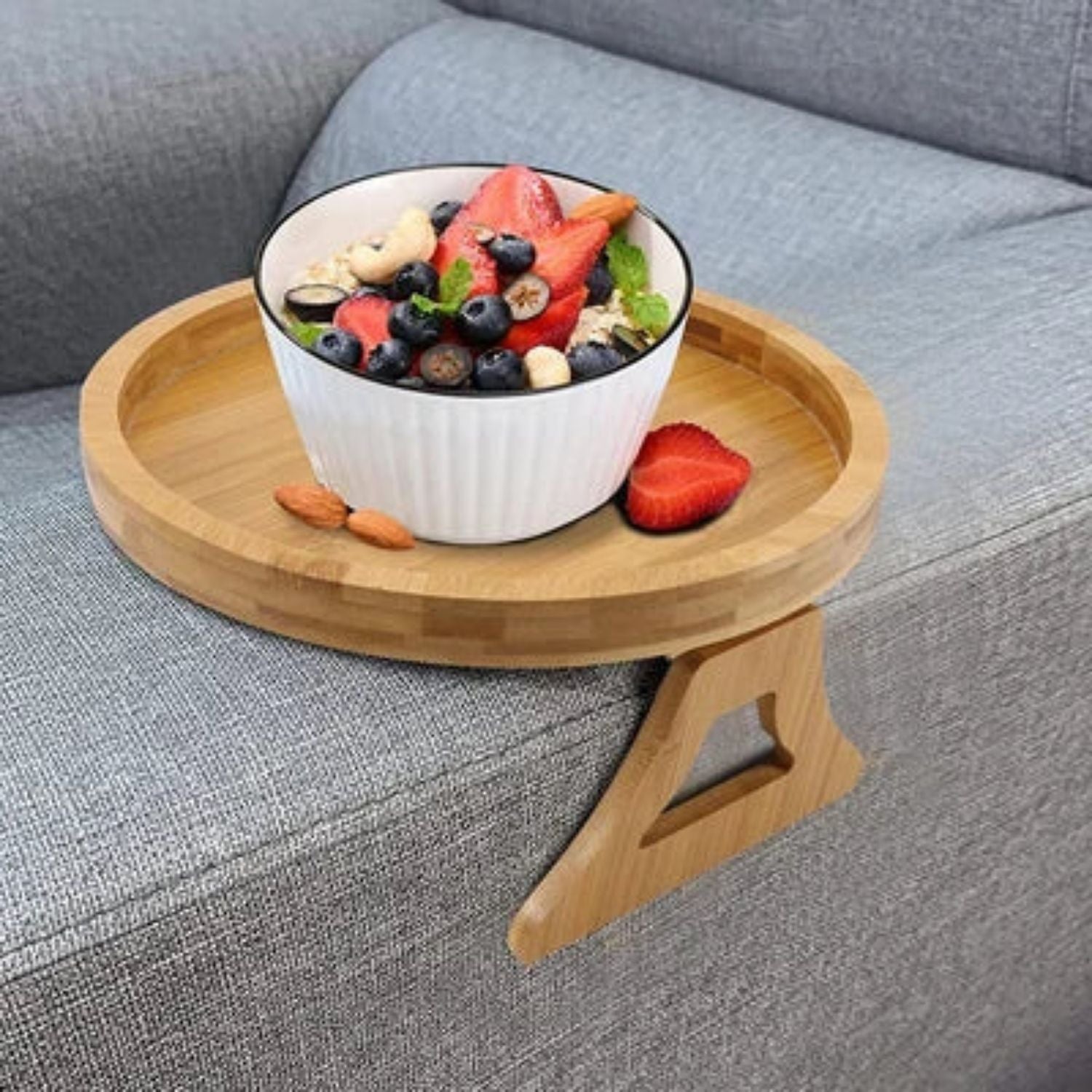 ComfyGrip™ Sofatafel | Vouwbare Armleuningtafel voor Snacks & Drankjes