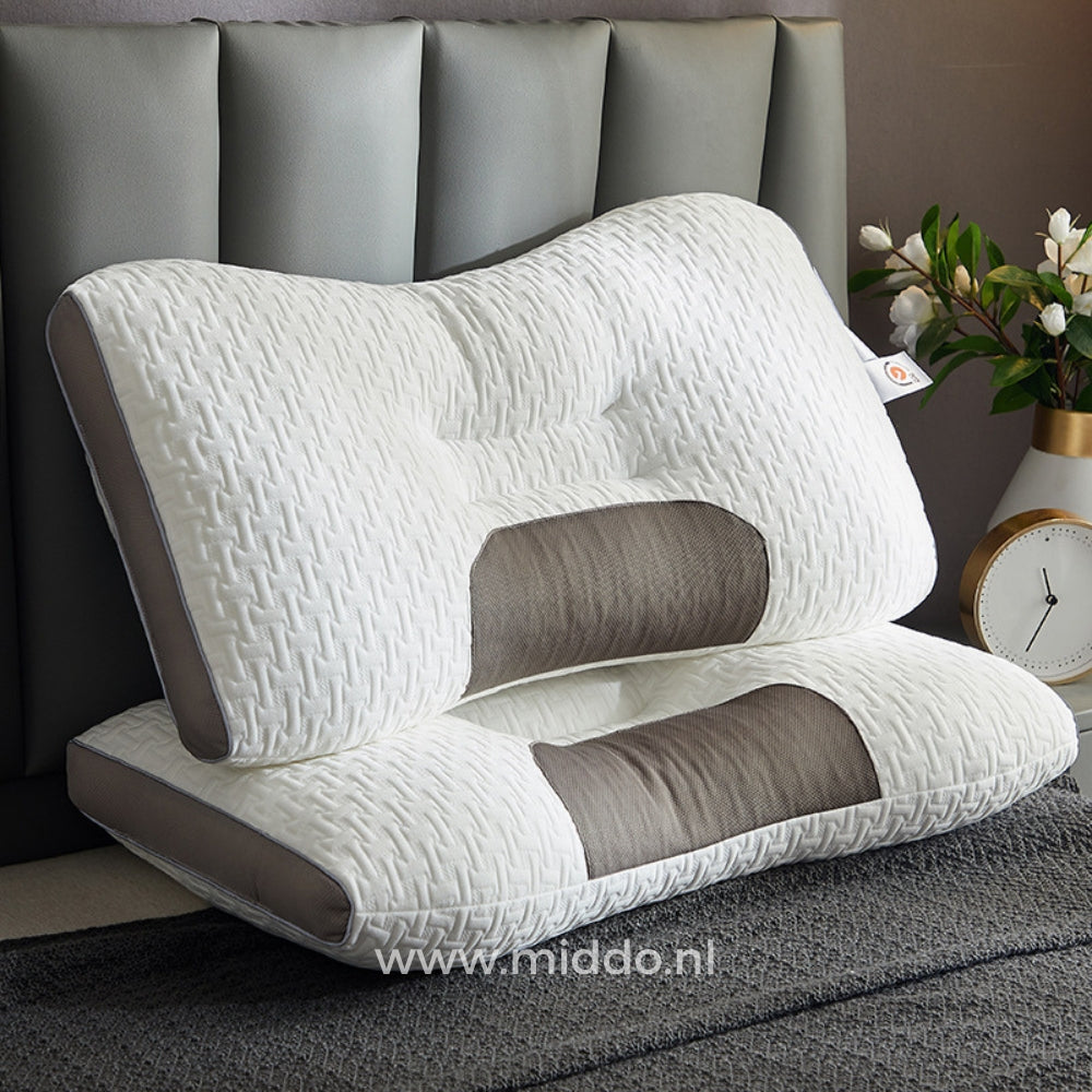 Neksteun Hoofdkussen voor Rug- als Zijslapers: DreamGuard Pro™ + Gratis Fluwelen Fleece Kussenslopen!