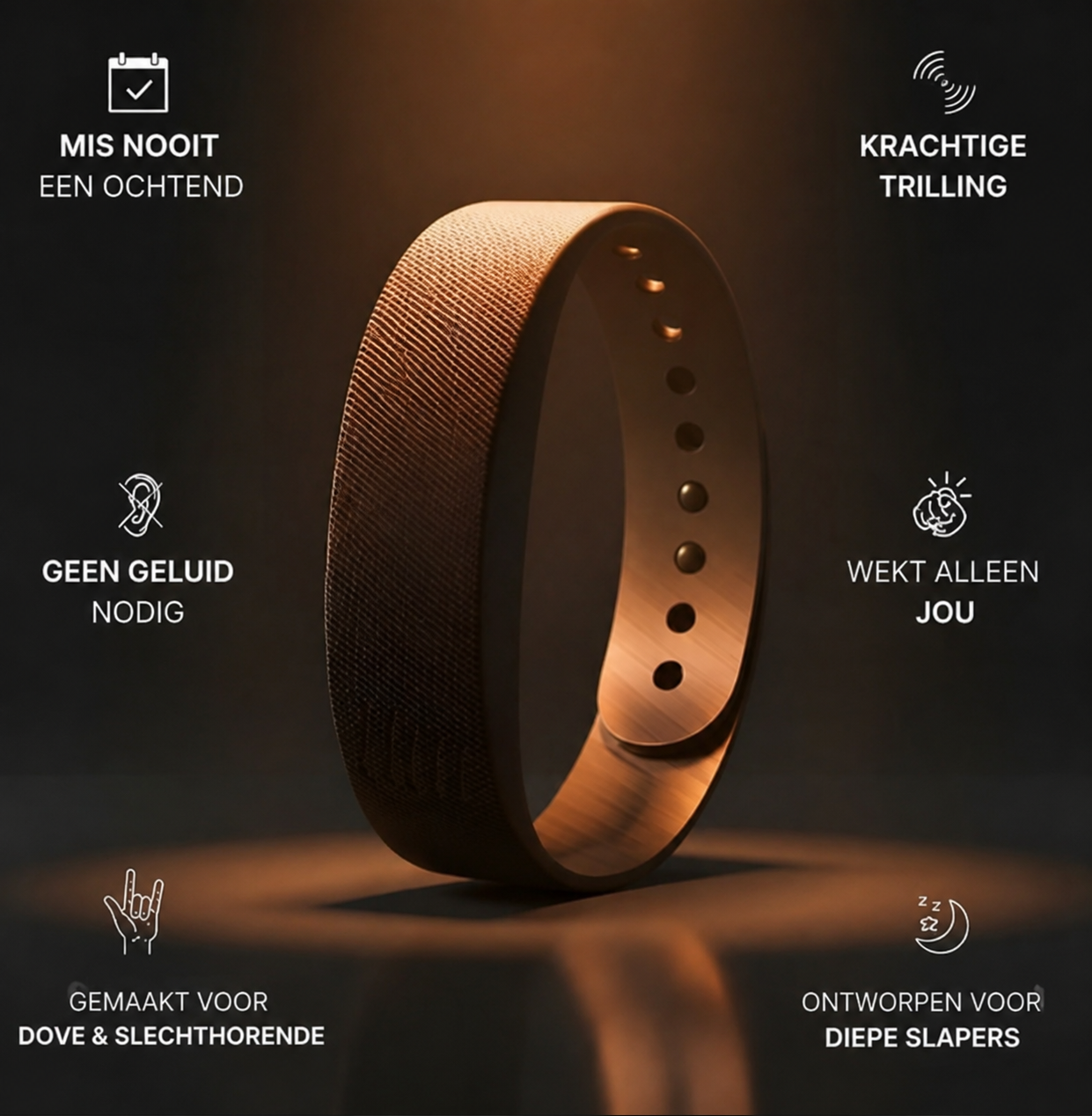 WakeBand — Stille Trilwekker voor Doven & Slechthorenden