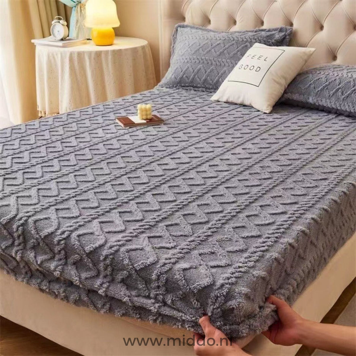 Fleece Hoeslaken + Gratis Kussenslopen | Super Comfortabel en Zacht!