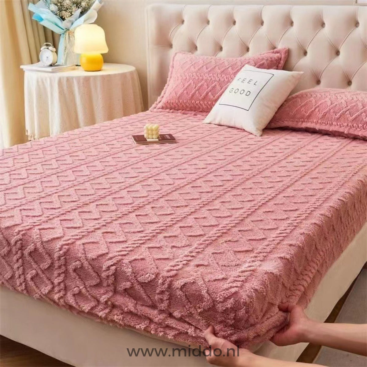 Fleece Hoeslaken + Gratis Kussenslopen | Super Comfortabel en Zacht!