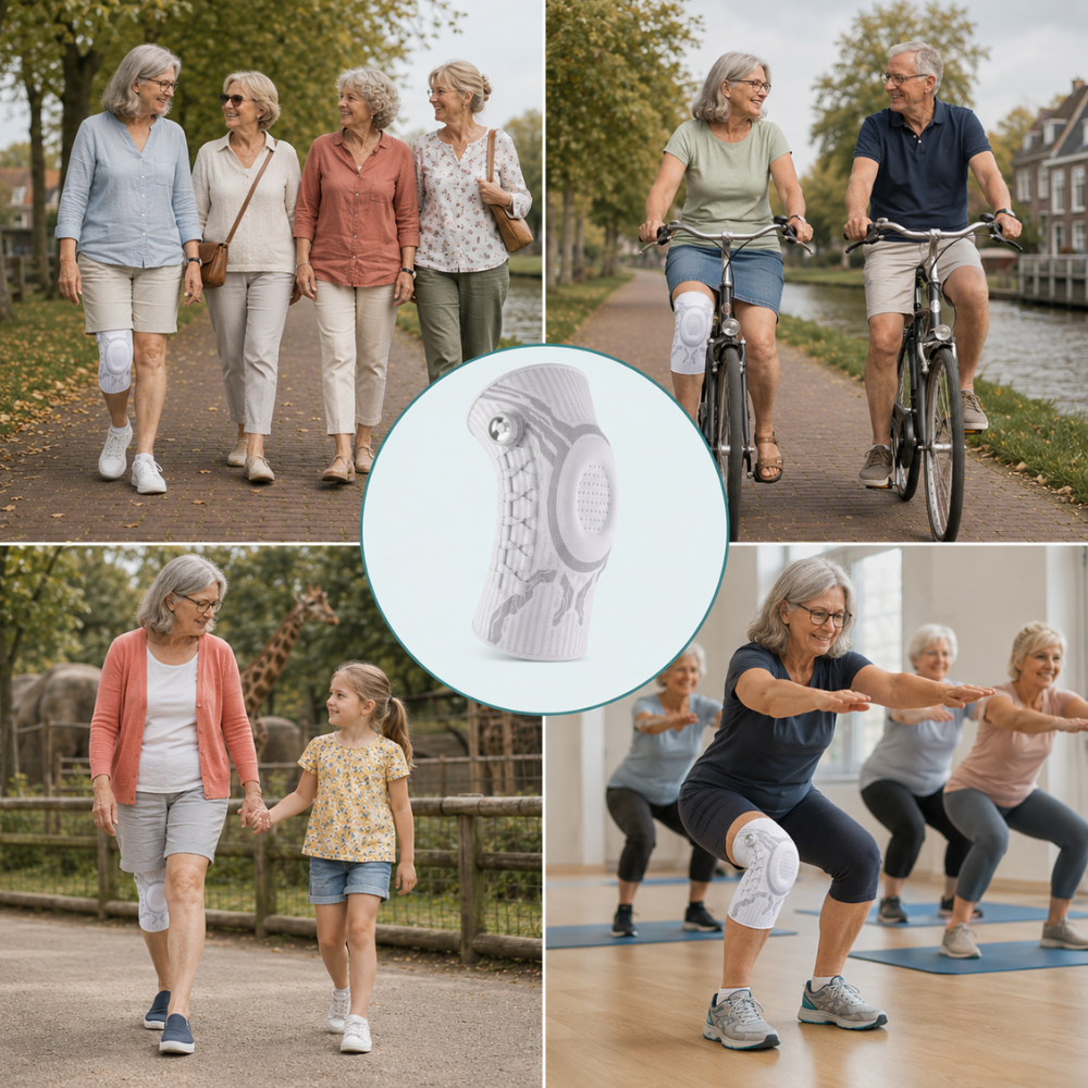 FlexiBrace kniebrace tijdens dagelijkse activiteiten