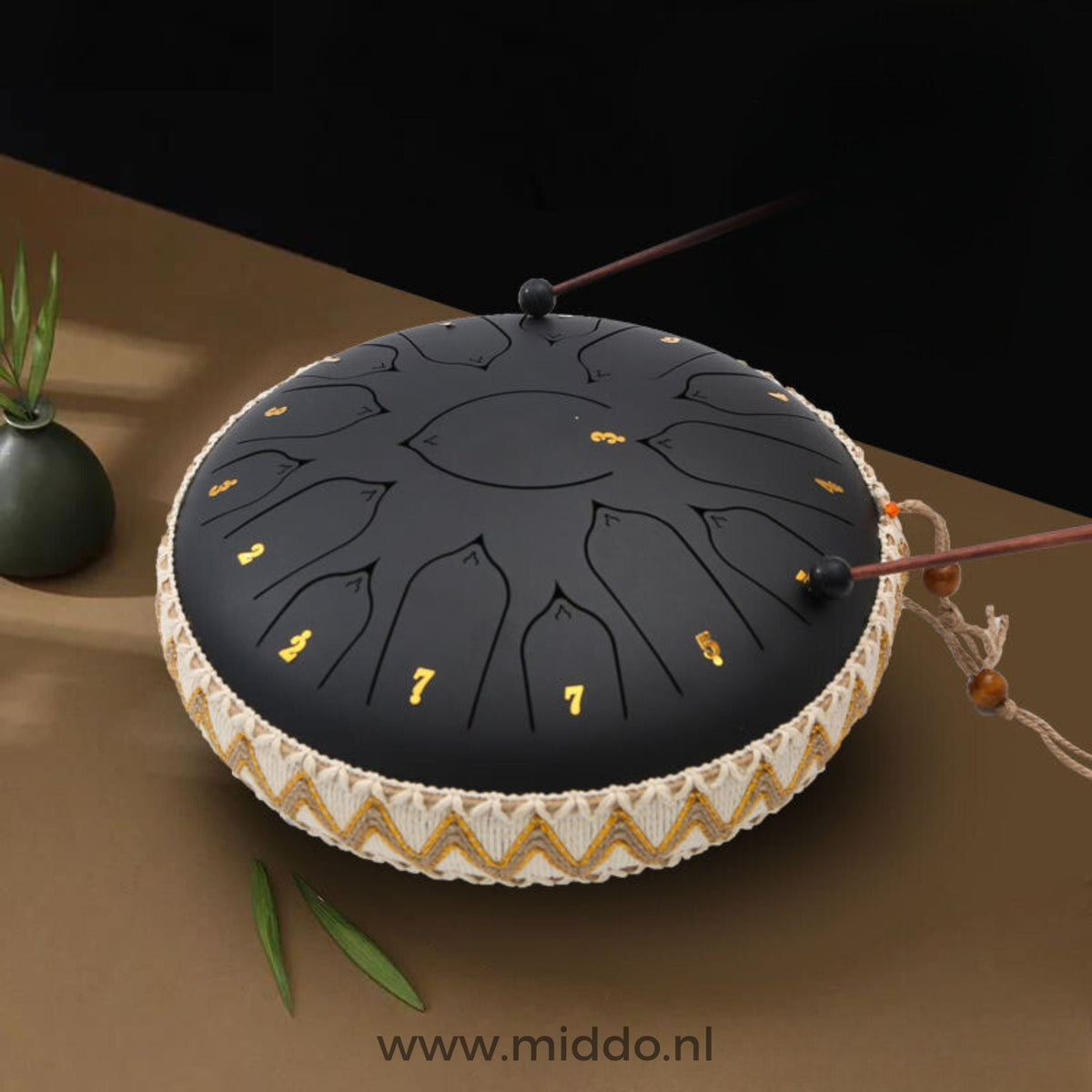 Harmonii KlankOase™ Steel Tongue Drum – Magisch Klankschaalgeluid voor Rust, Meditatie & Creatieve Expressie