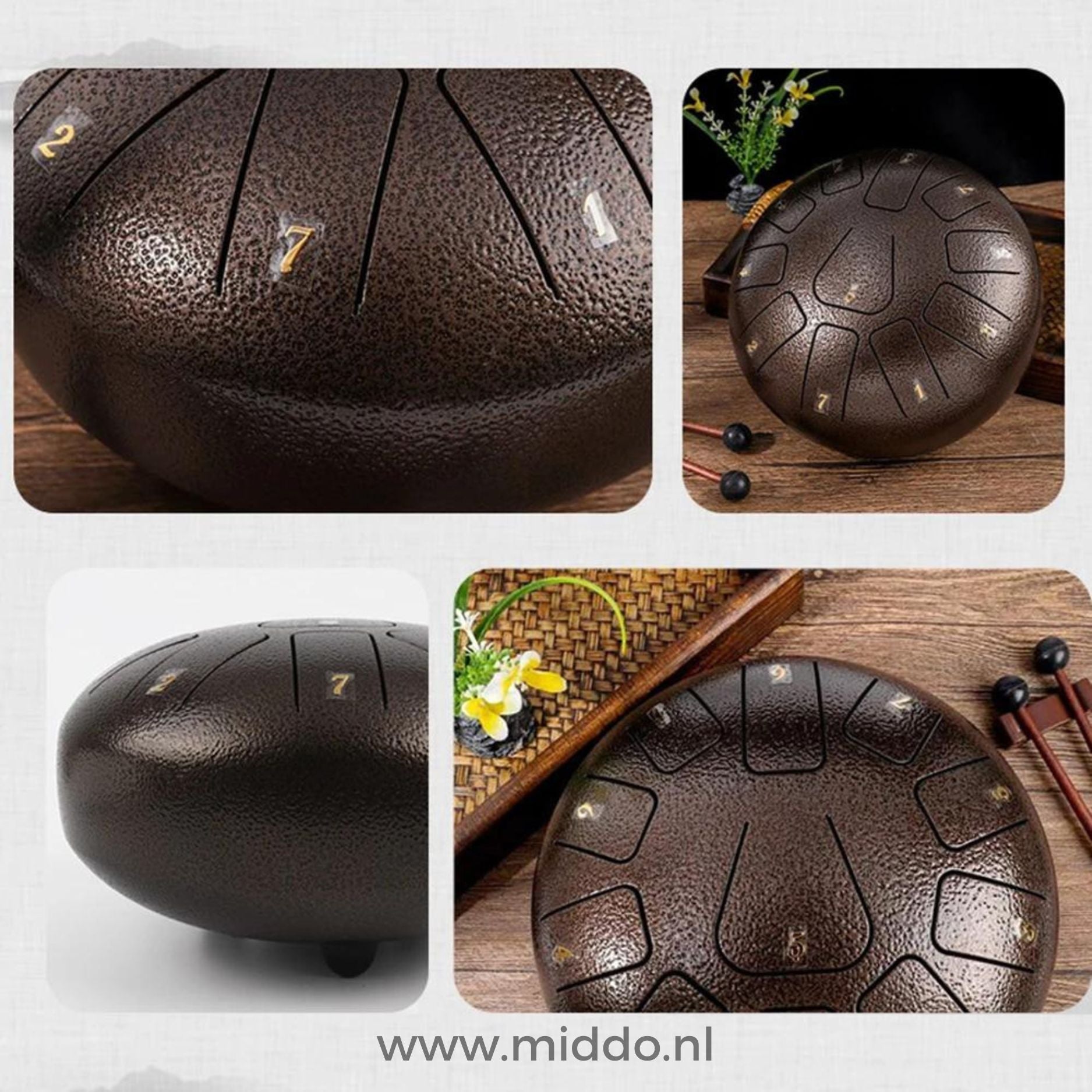 Harmonii KlankOase™ Steel Tongue Drum – Magisch Klankschaalgeluid voor Rust, Meditatie & Creatieve Expressie