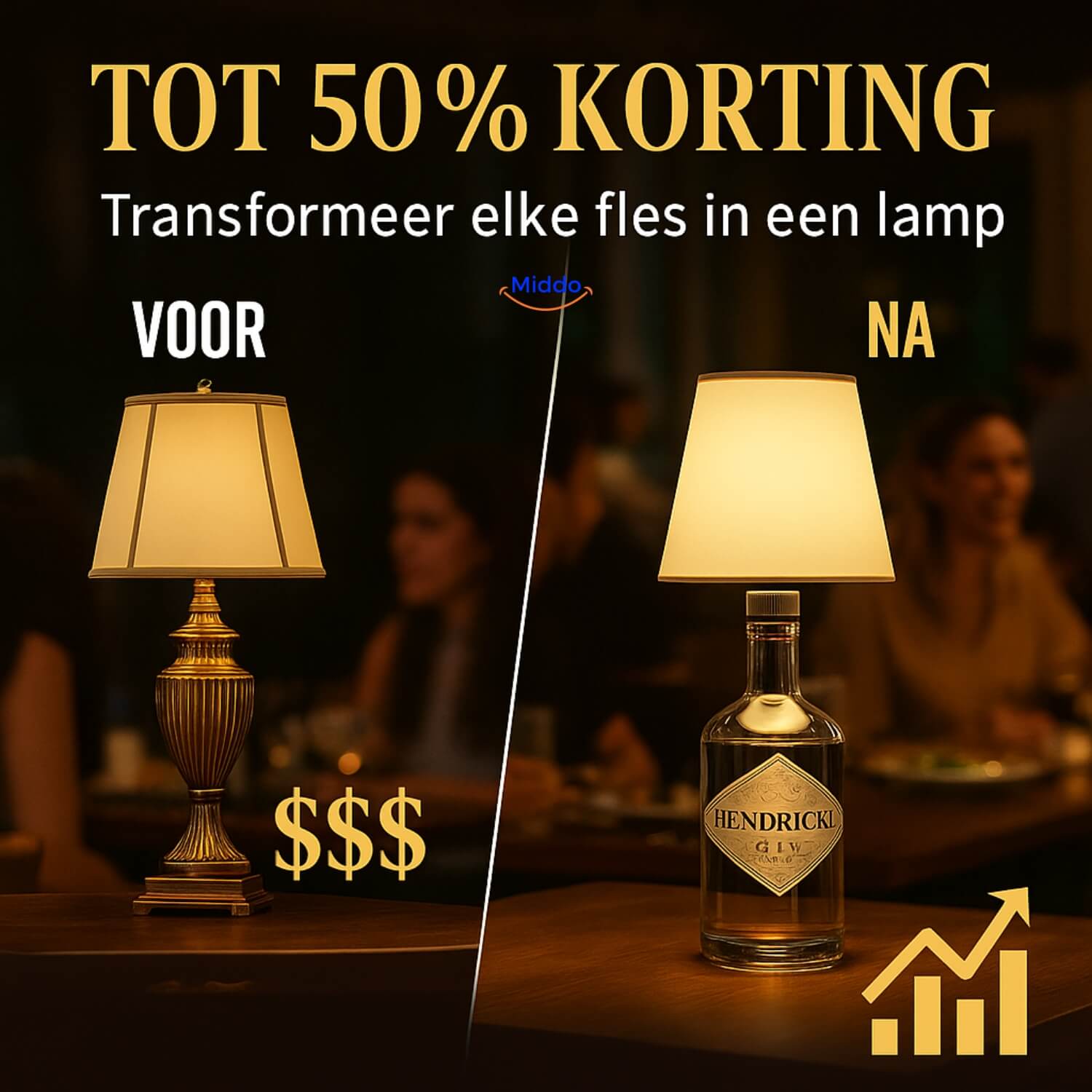 LumaVino™ Wijnlamp – Maak van Elke Fles een Betoverende Lichtbron!
