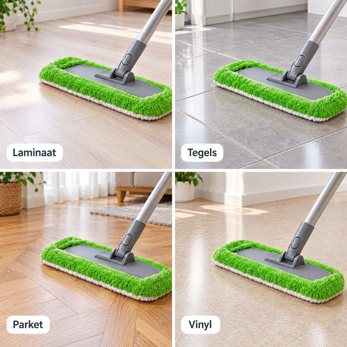 MopMaatje op laminaat, tegels, parket en vinyl