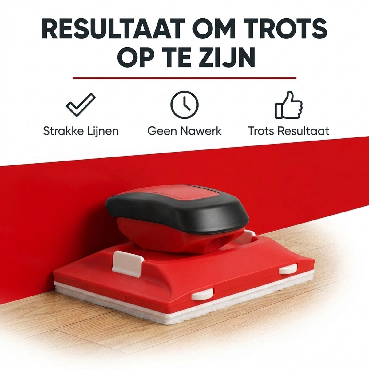 PaintGlide verfgeleider geeft een strakke rand zonder tape