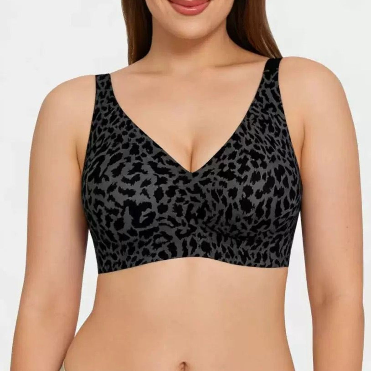 ZachtLift beugelloze BH kleur panterprint grijs